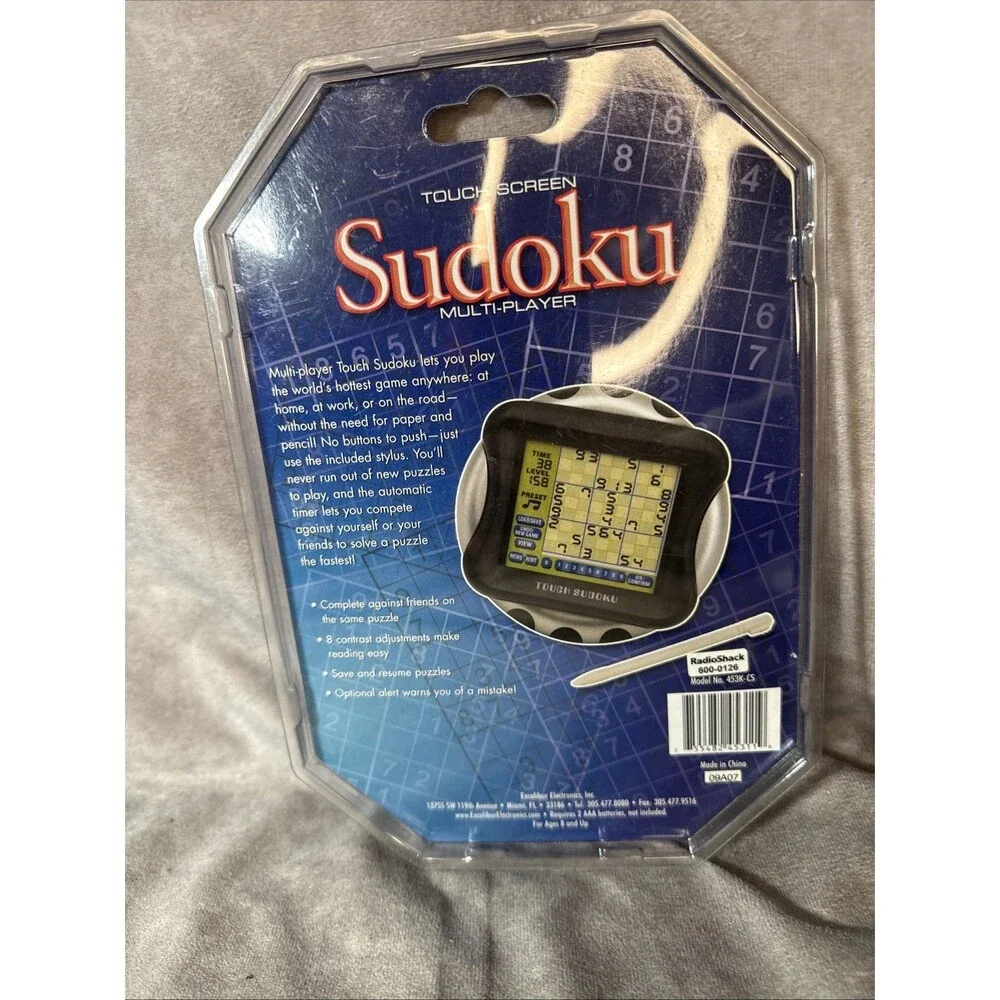 Excalibur Touch Screen SuDoku Multi Player Handheld Game New